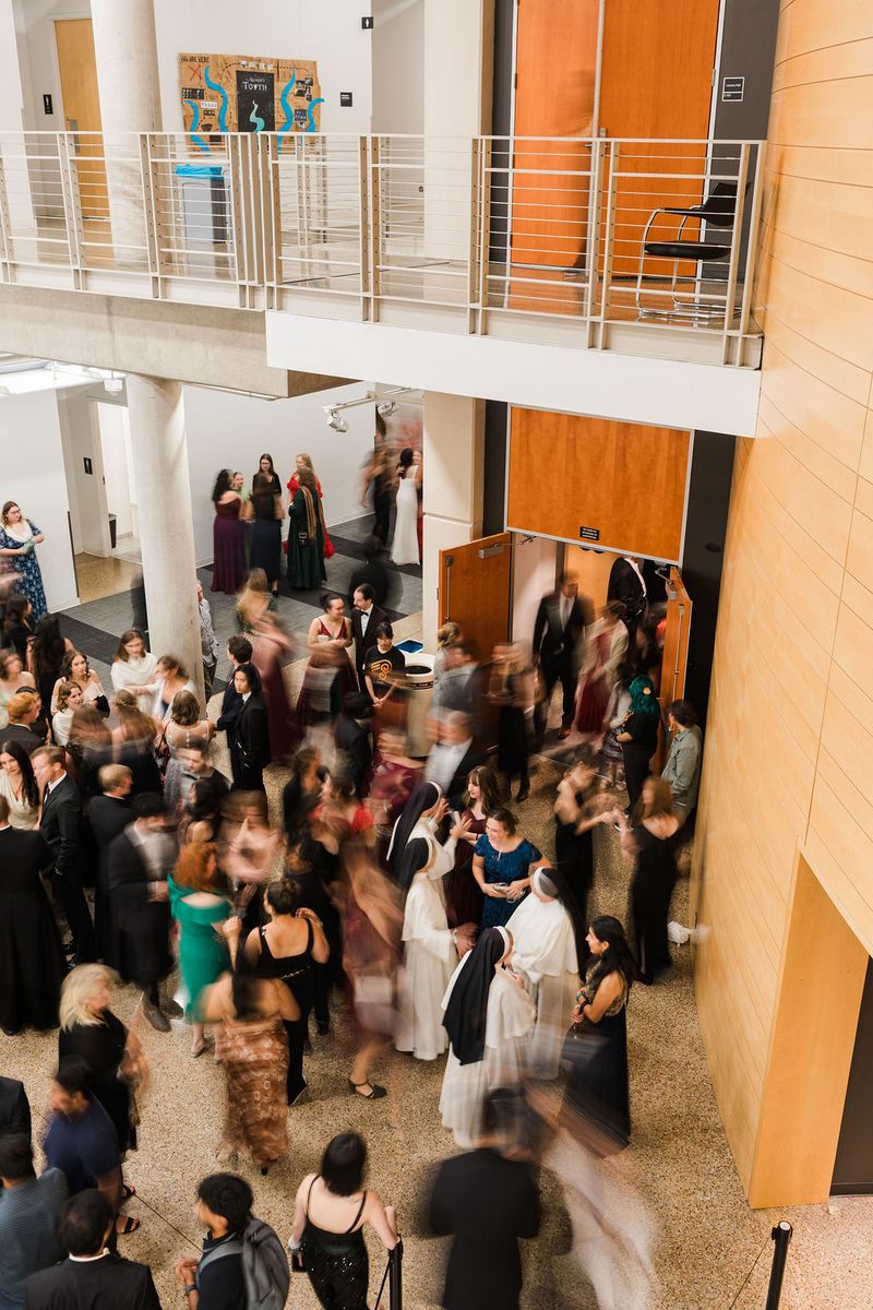 A crowded reception