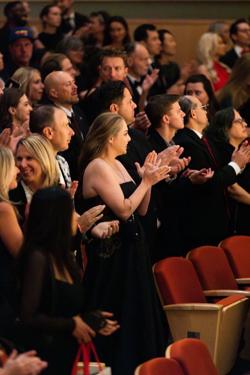 Guests applauding