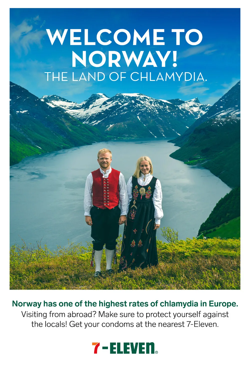 Kampanjen «Land of Chlamydia» for 7-Eleven, kampanjebilde
