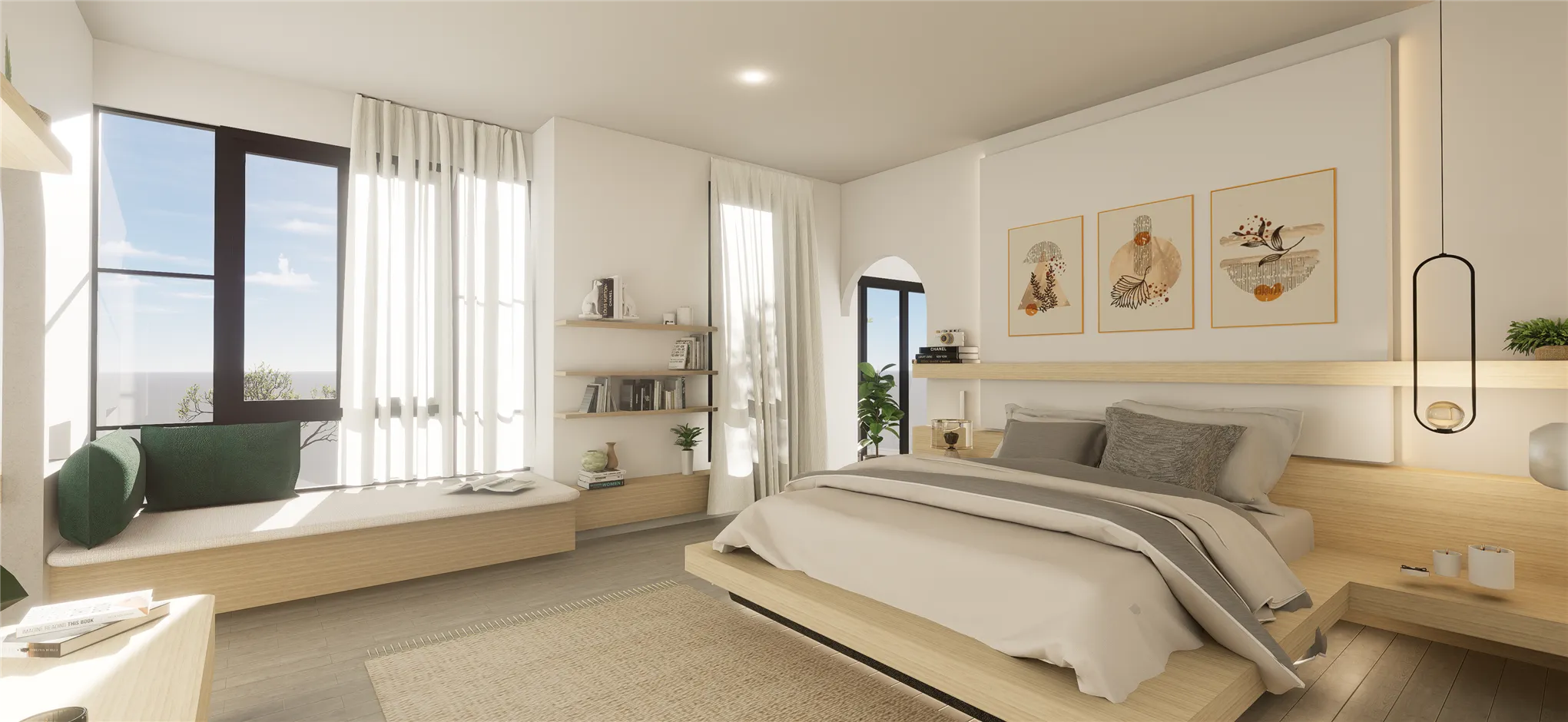 AN House master bedroom, Bangkok