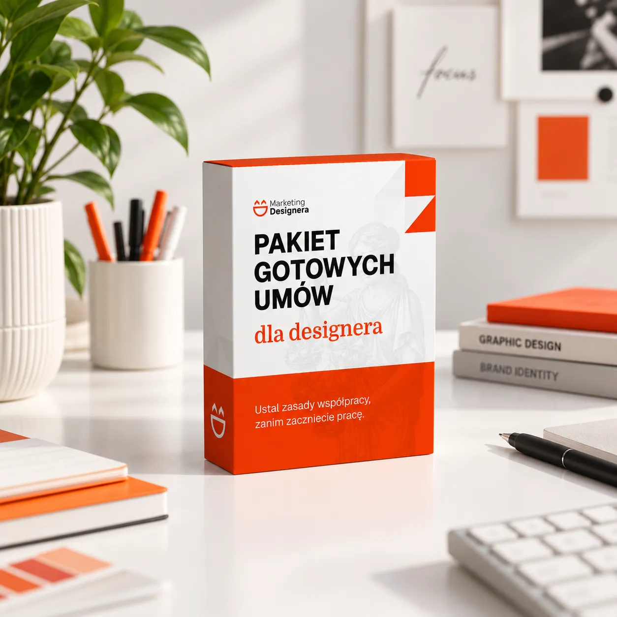 Pakiet gotowych umów dla designera na biurku