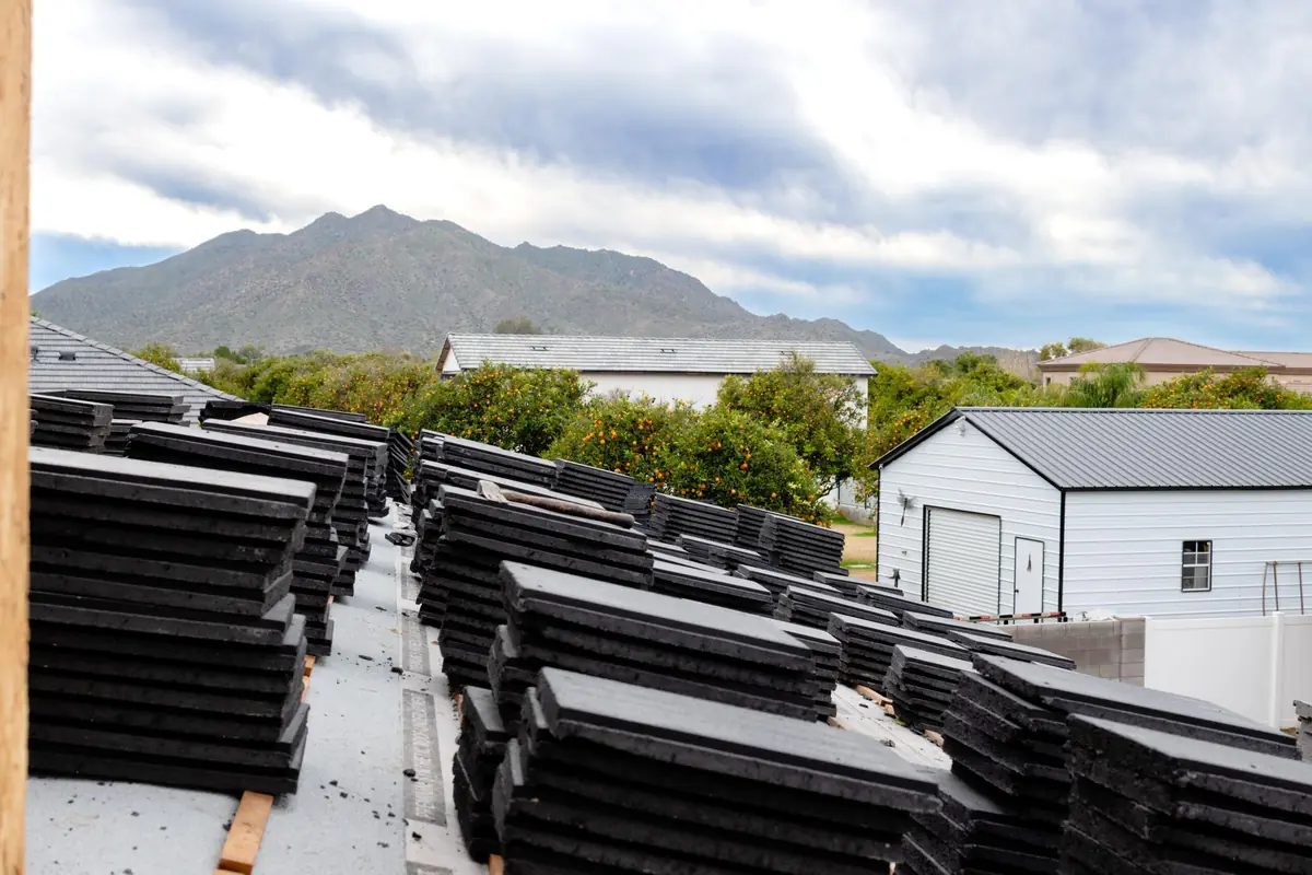 Black concrete tile roof in Chandler