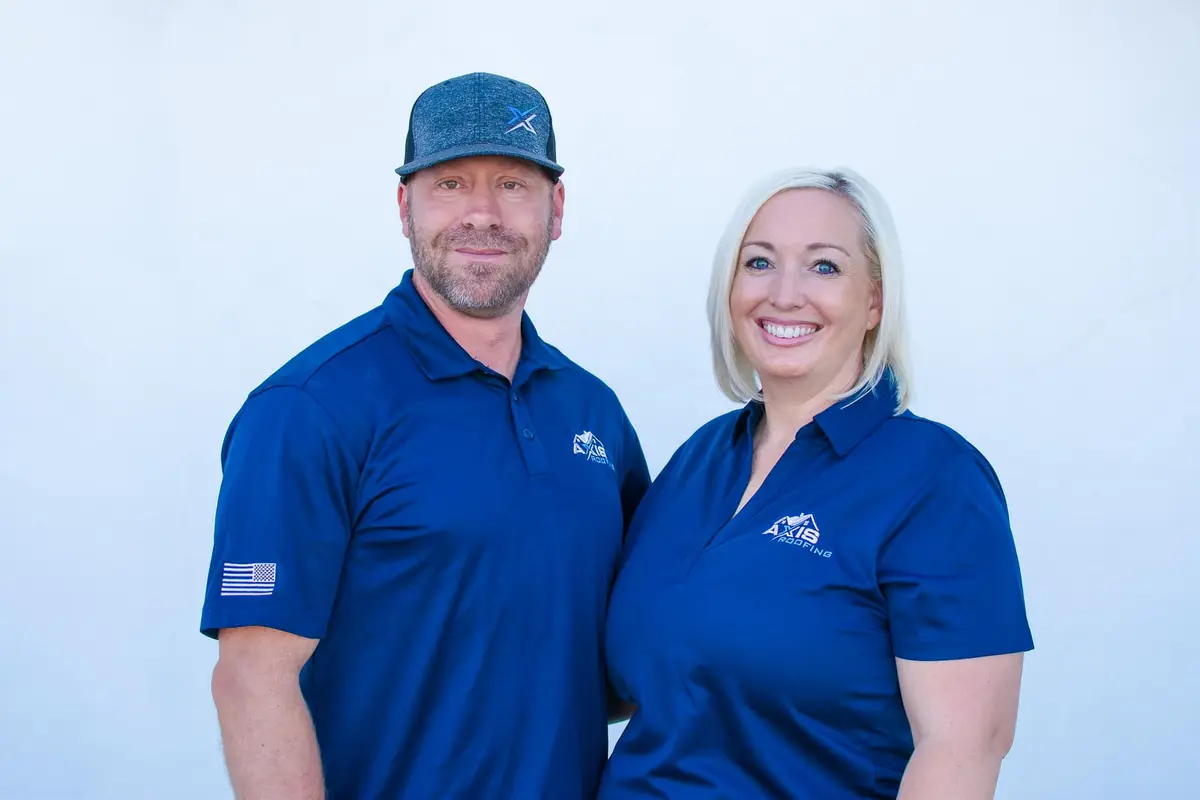 Husband and Wife, Bill and Rachel Crook, owners of Axis Roofing