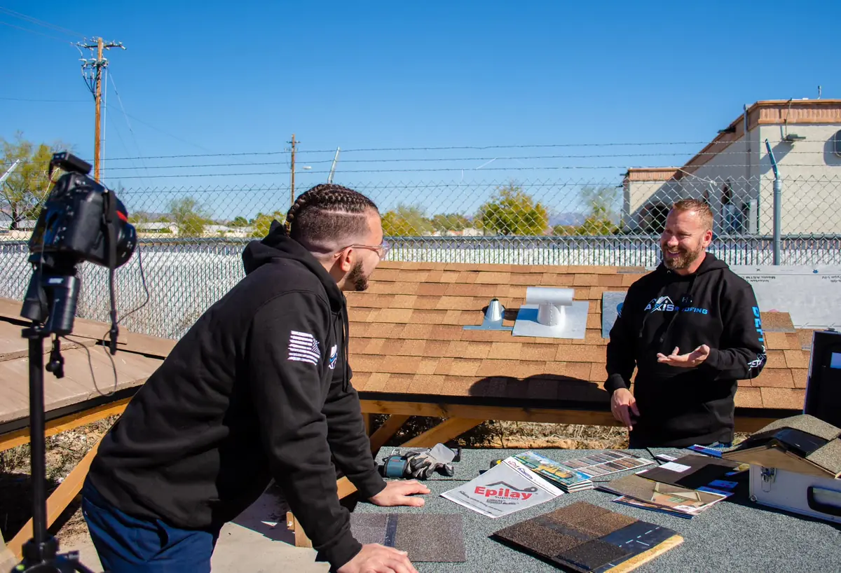 Bill Crook hosting training sessions for roofers of Axis Roofing