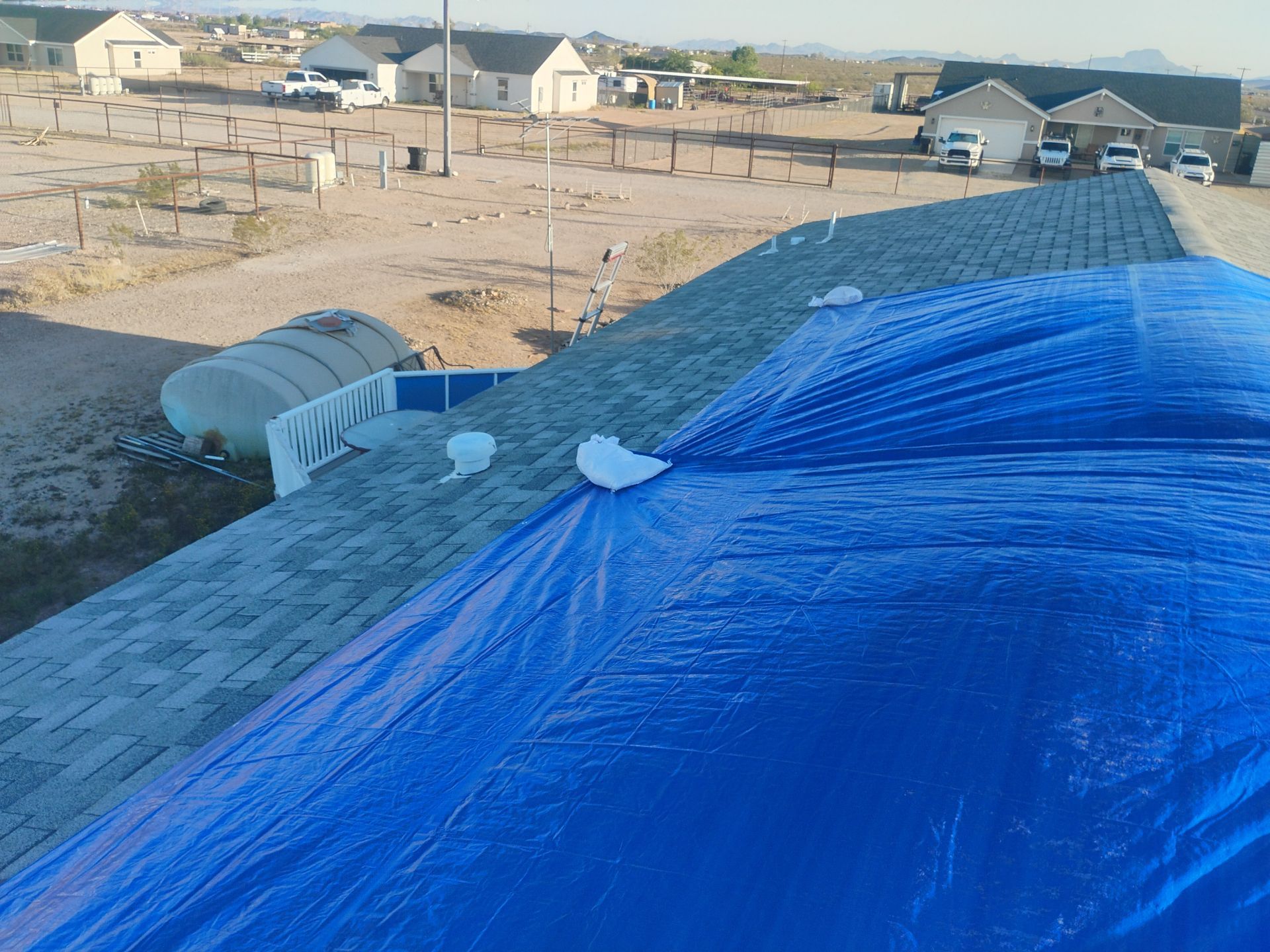 Emergency roof tarp in Tonopah, AZ