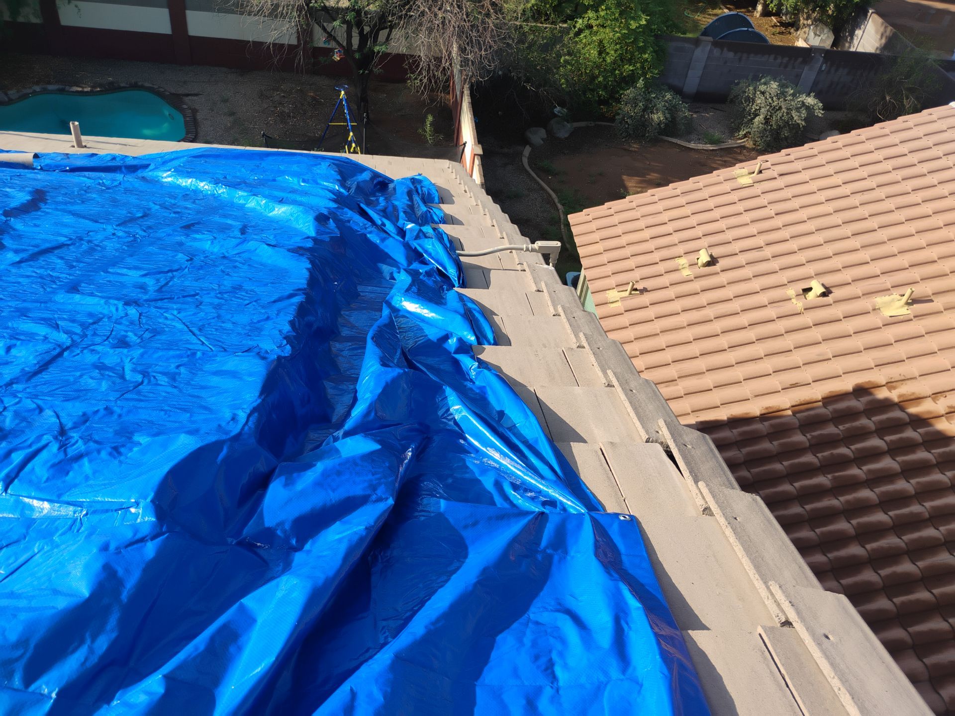 Emergency roof tarp in Maricopa, AZ