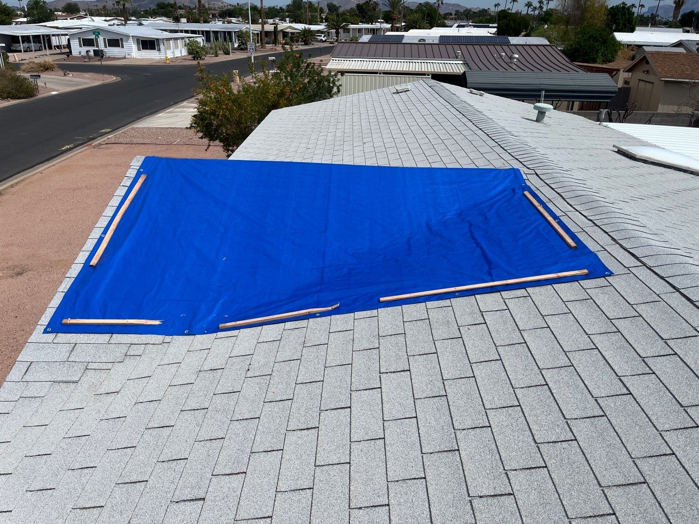 Emergency Shingle Roof Tarping For Weather Protection In Mesa, AZ