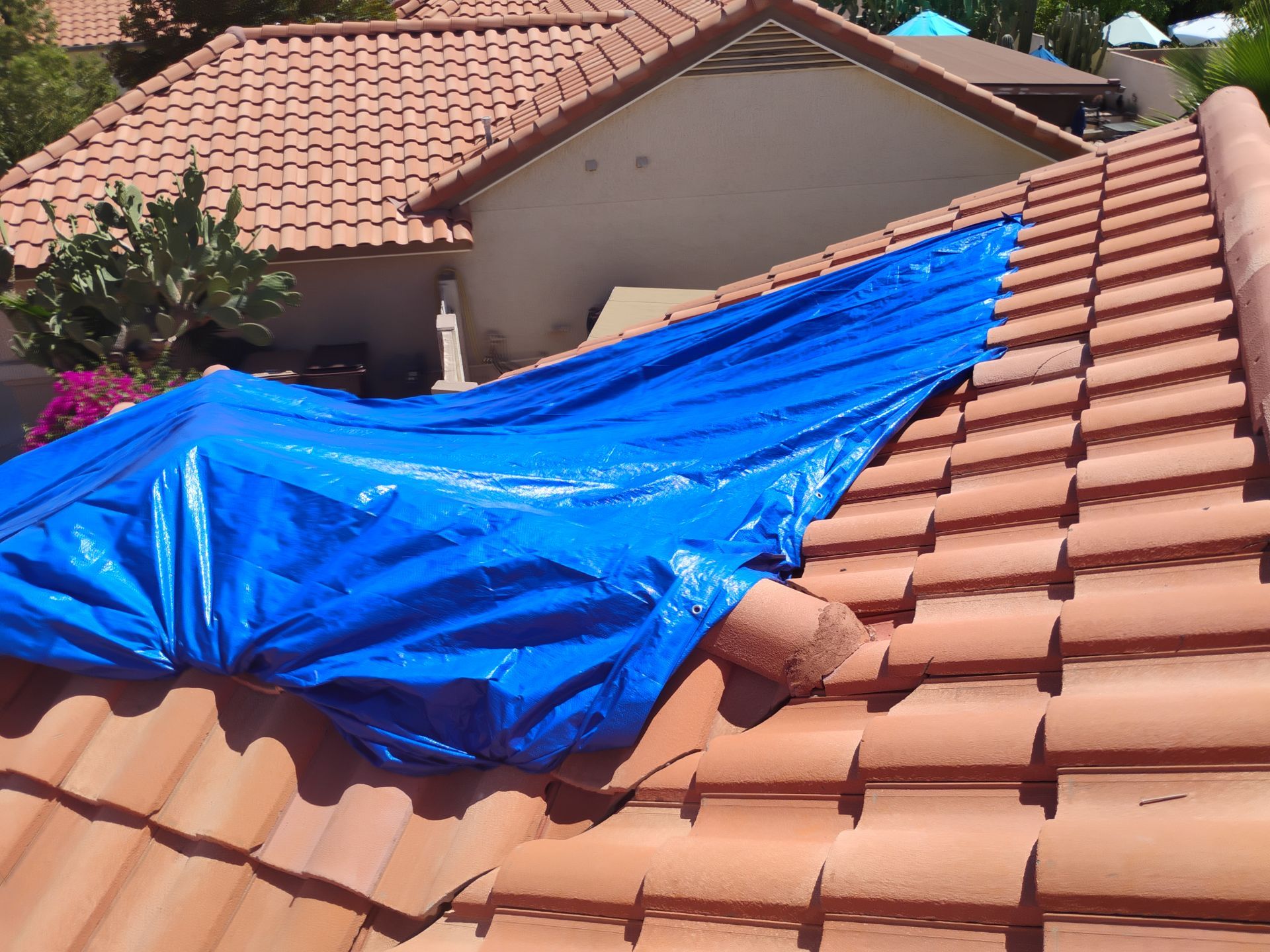 Emergency roof tarp in Sun City, AZ