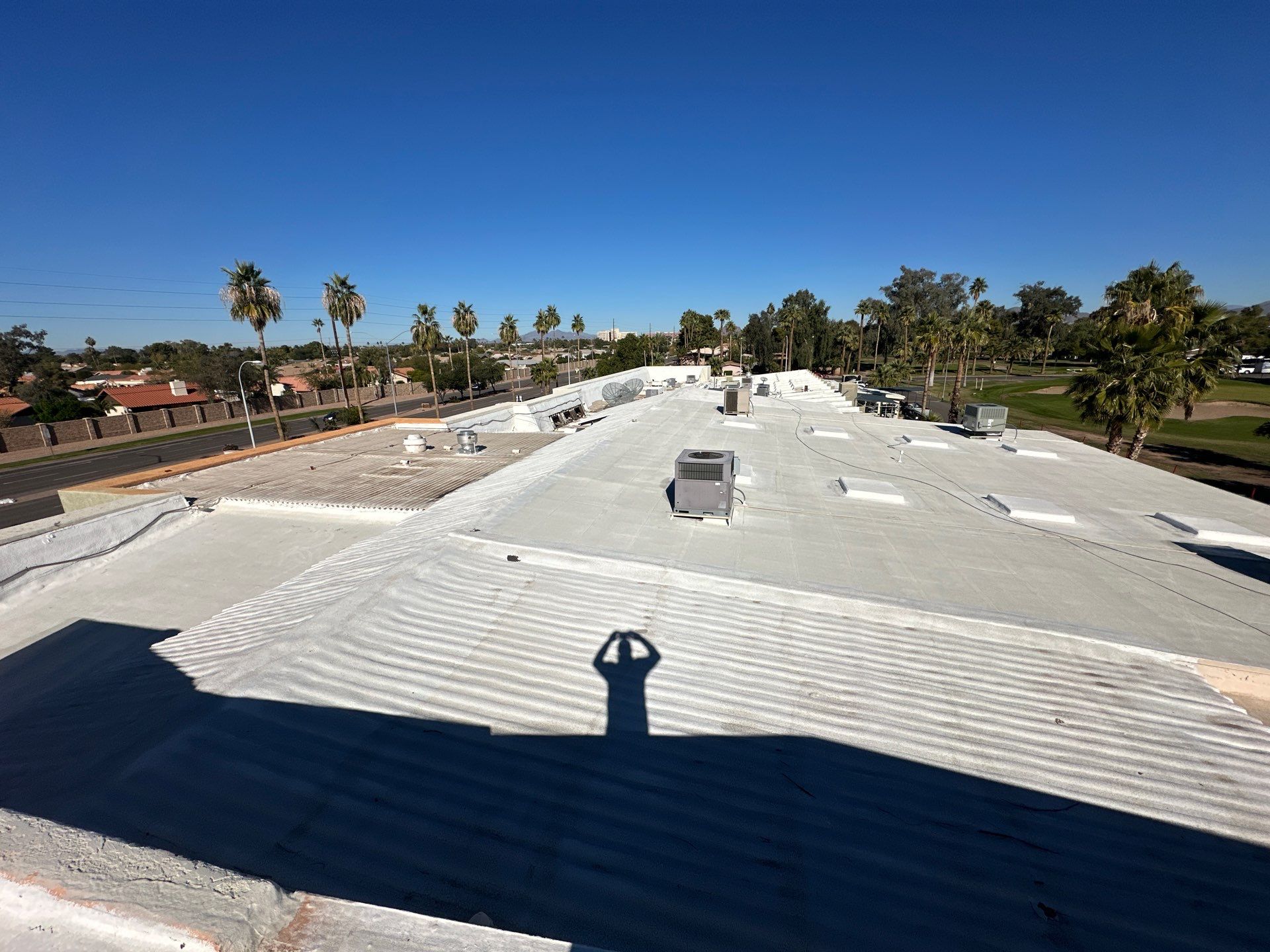 Commercial Flat Roof Repair and Protective Finish in Mesa, AZ