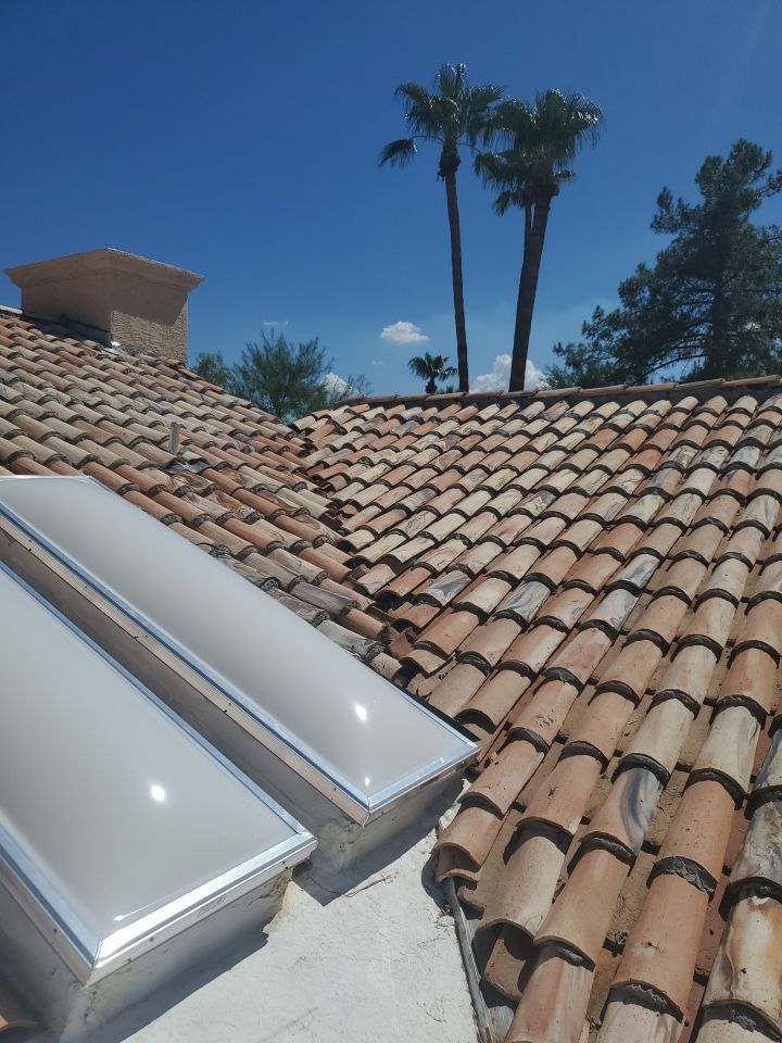 Concrete Tile Roof Replacement with Updated Flashing in Scottsdale, AZ