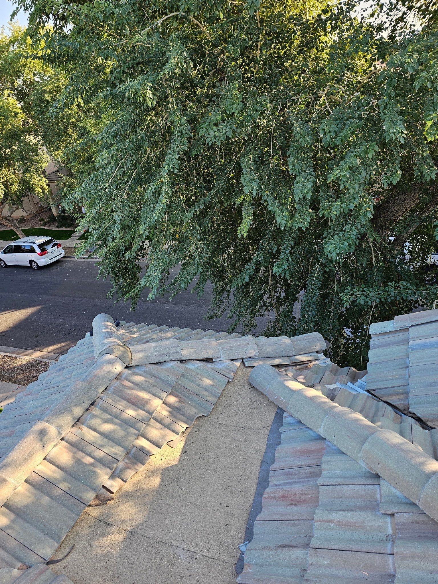 Concrete Tile Roof Replacement With Deck Refresh In Gilbert, AZ