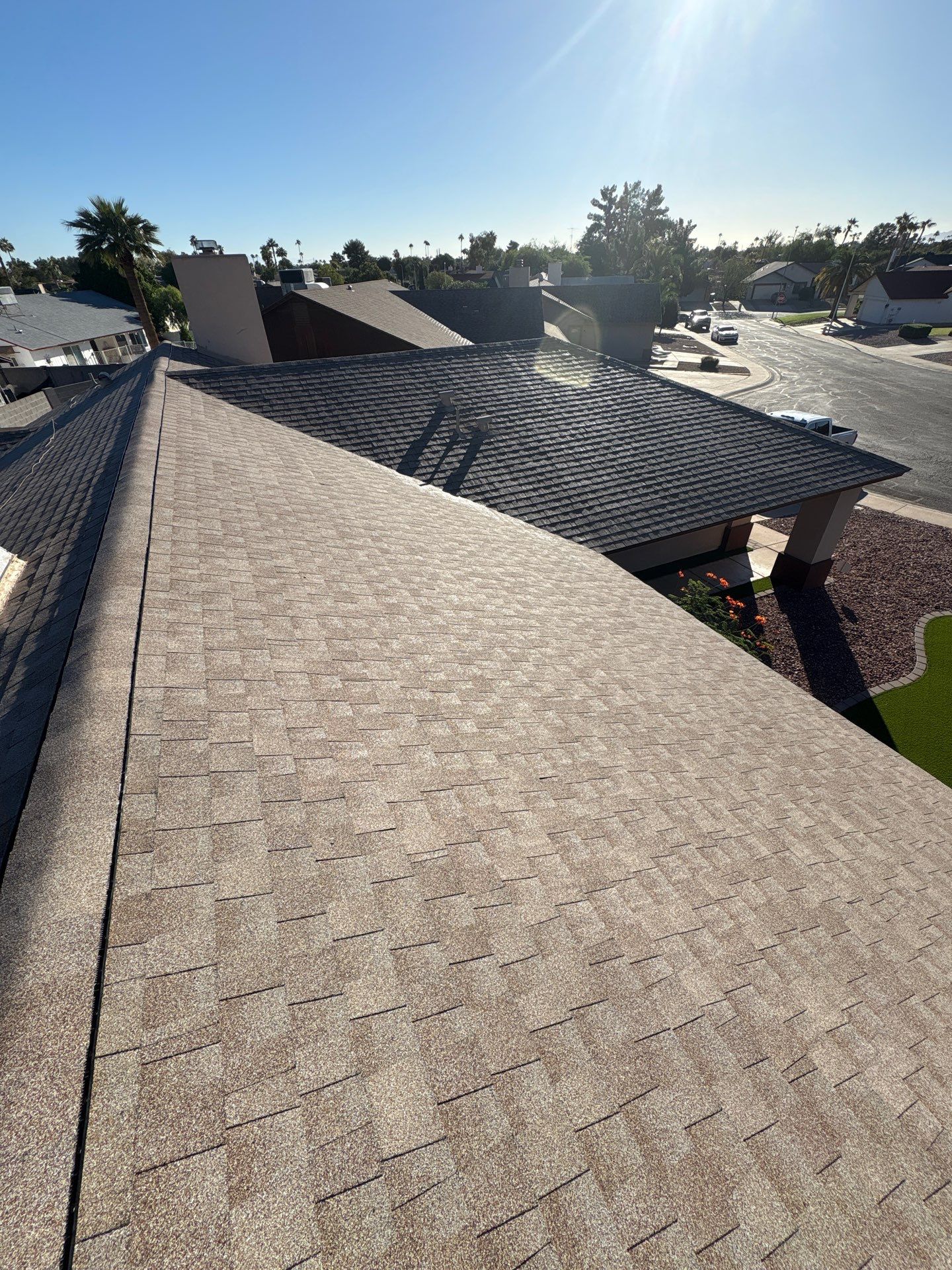 Shingle Roof Replacement with Durable Underlayment in Chandler, AZ