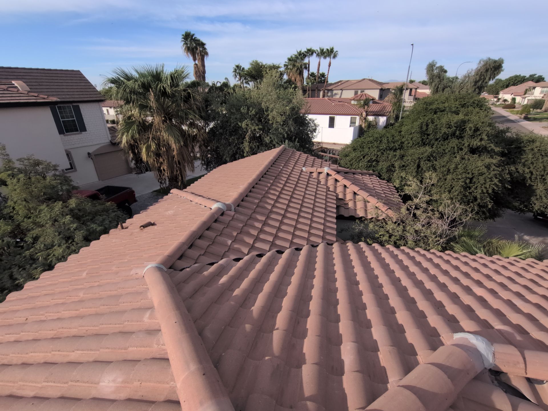 Concrete Tile Roof Restoration and Flashing Repair in Chandler, AZ