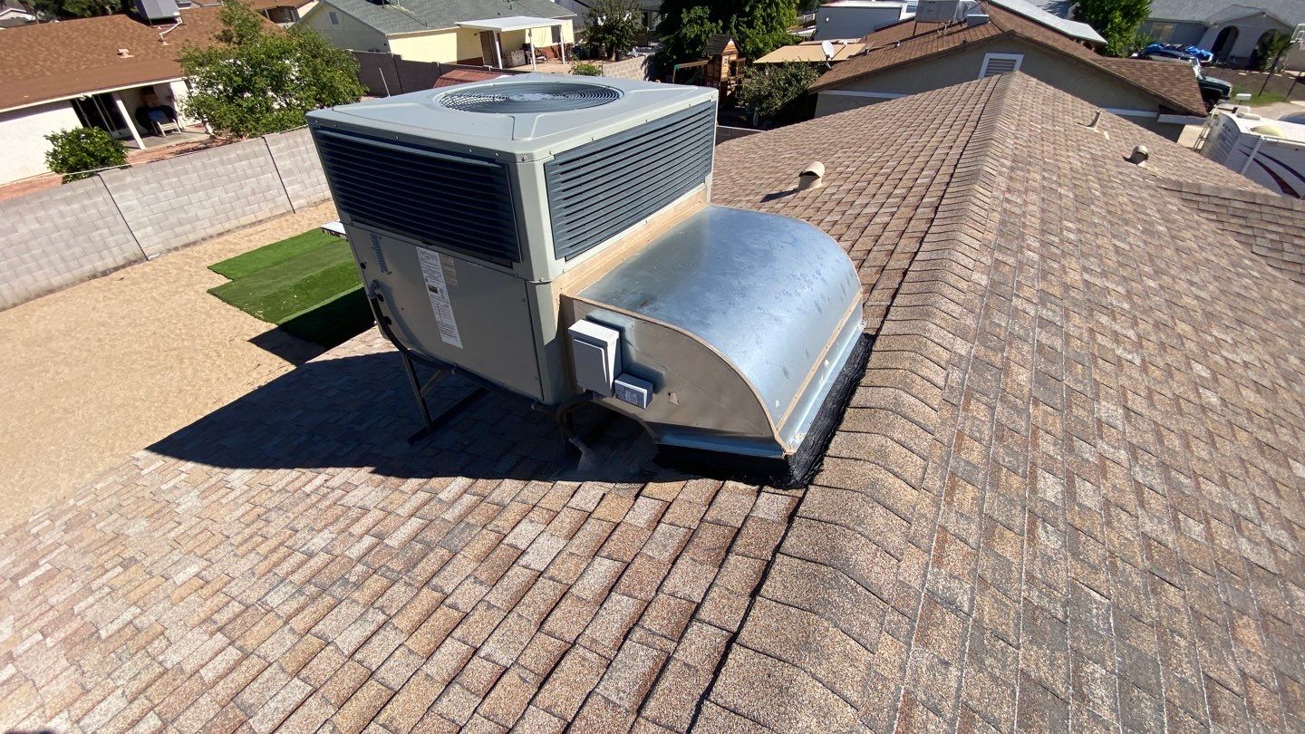 Shingle Roof Replacement With AC Unit Integration In Phoenix, AZ