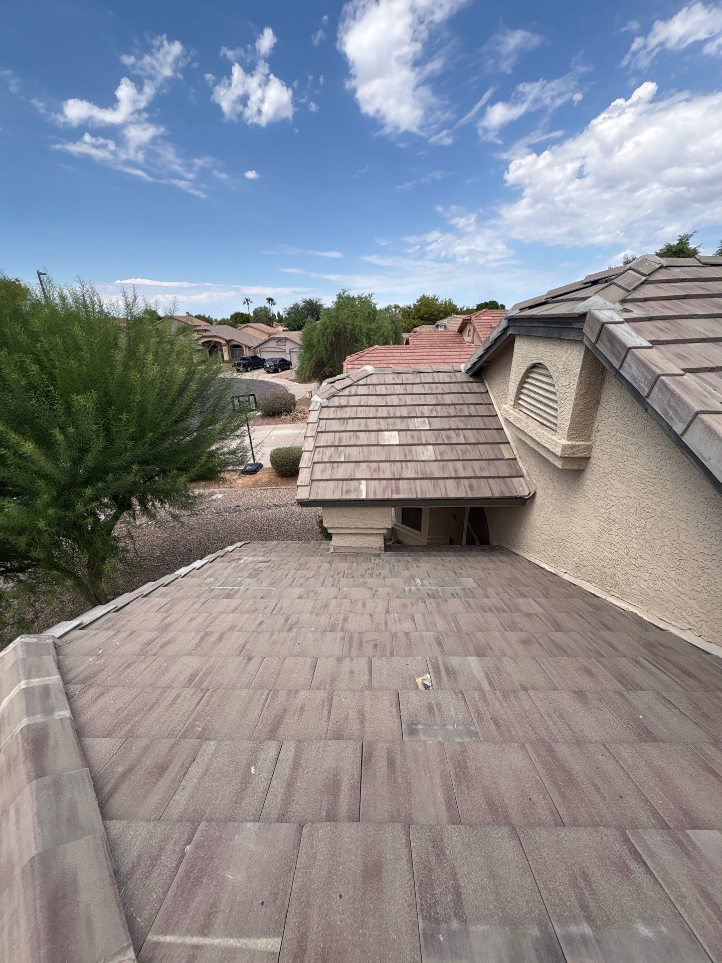 Concrete Tile Roof Replacement with Sealed Vents in Gilbert, AZ