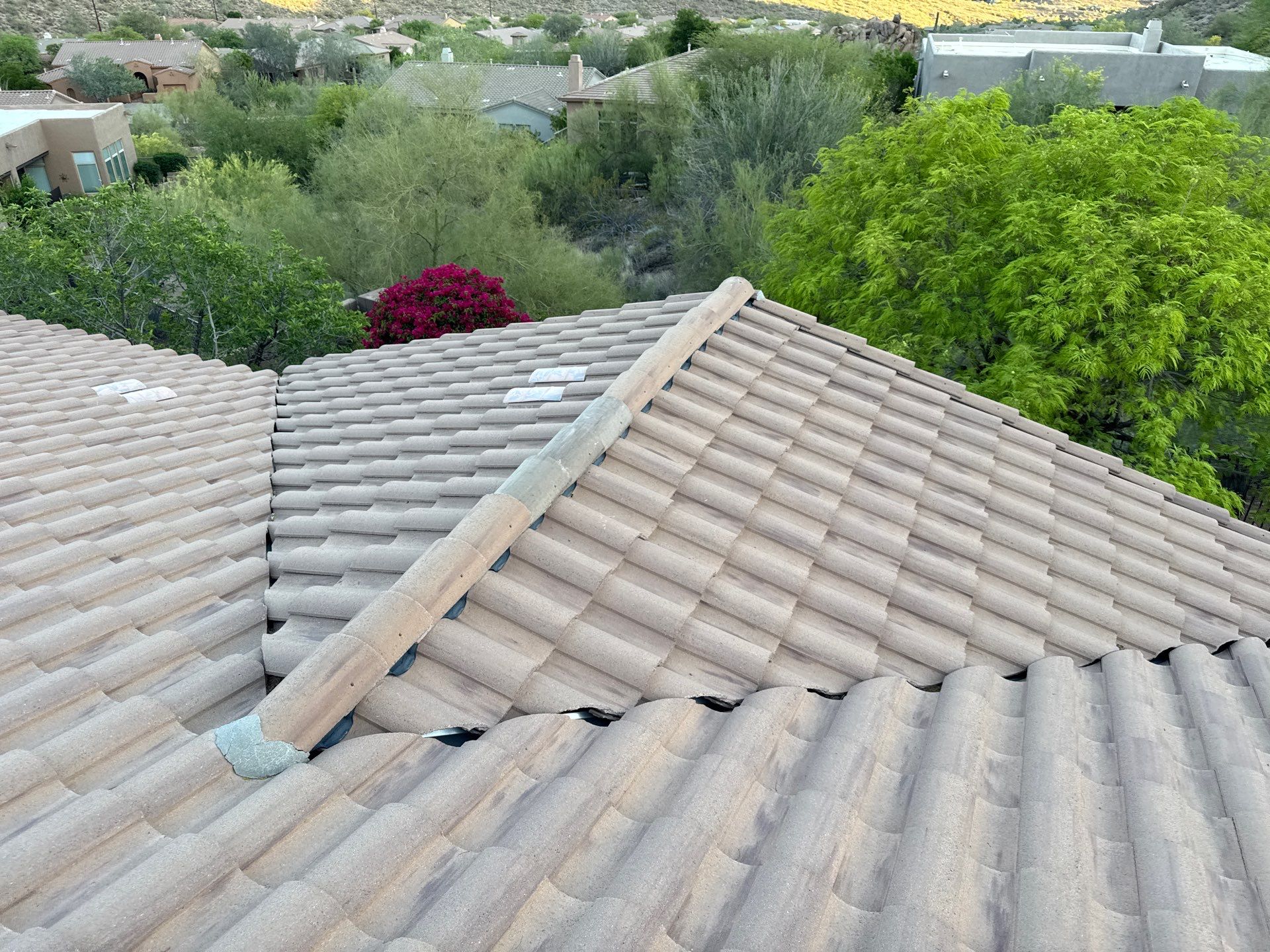 Concrete Tile Reset With New Underlayment in Scottsdale, AZ