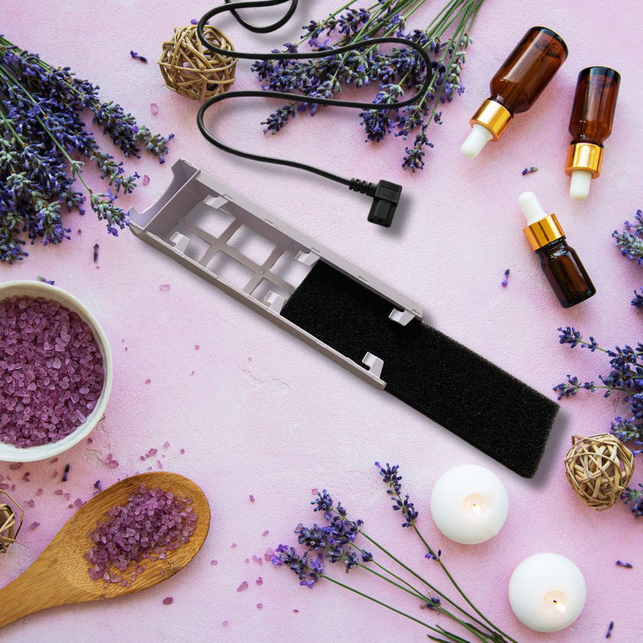 The aromatherapy filter with essential oils and lavender