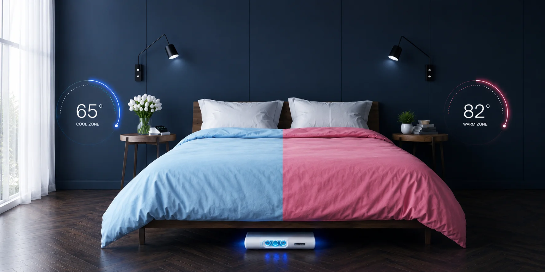 Smartduvet on a bed