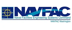 NAVFAC logo with text Naval Facilities Engineering Systems Command and NAVFAC Washington.