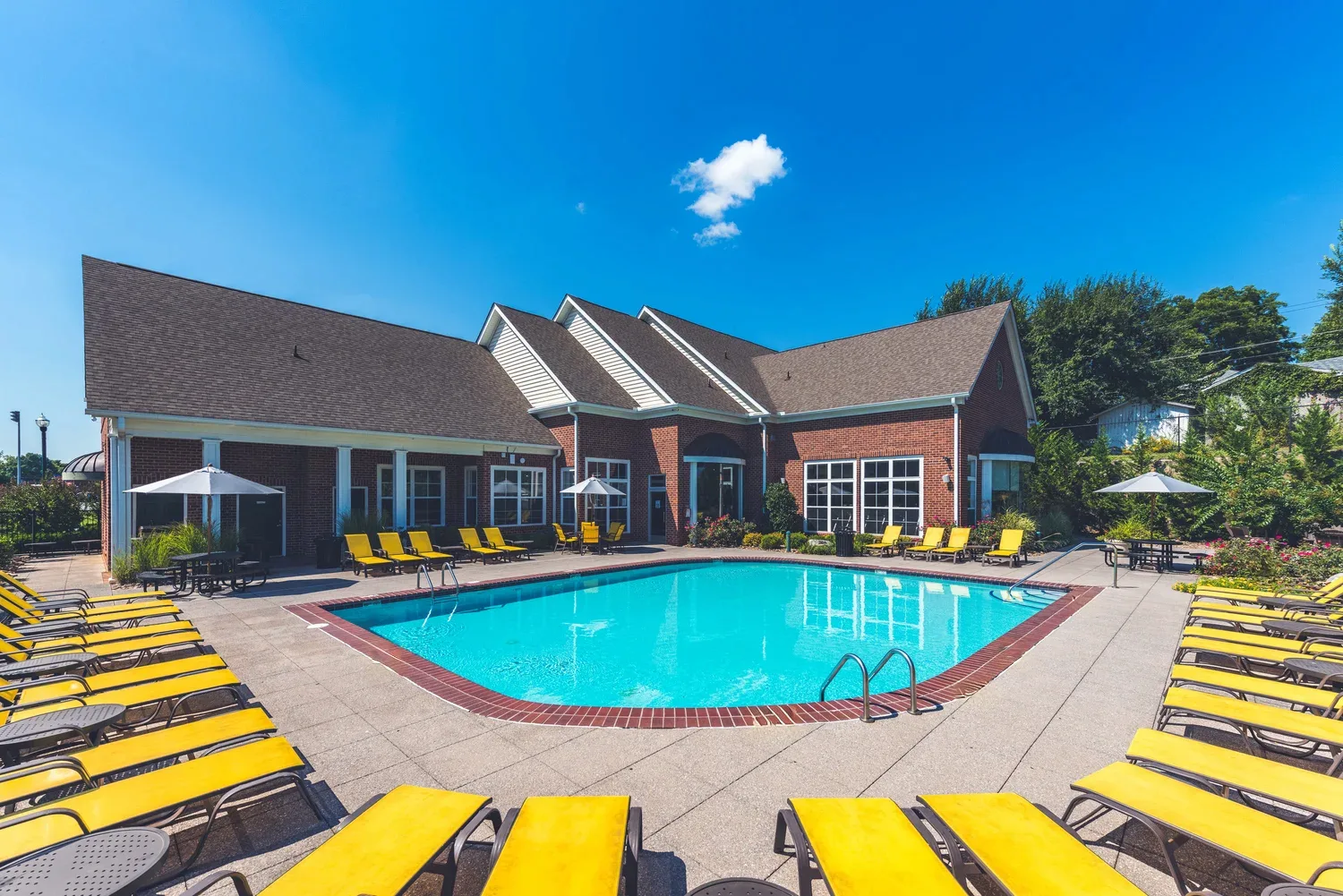 Outdoor pool and lounge