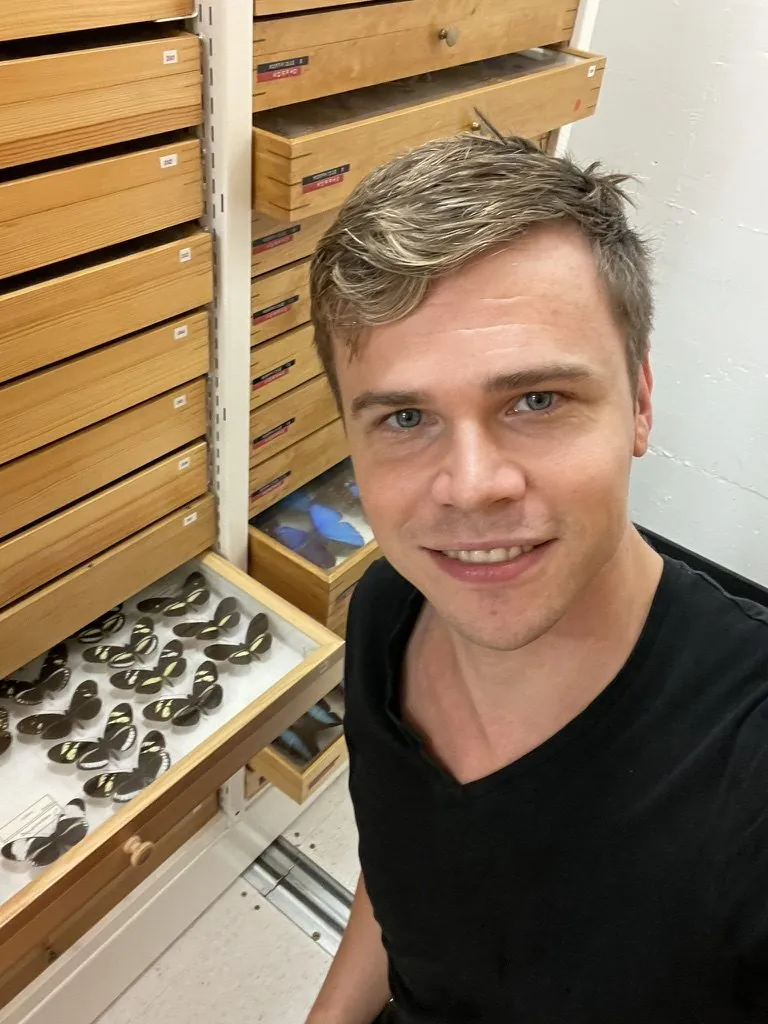 Jesper Krijgsman in the entomological collection of ETH Zurich, October 2021