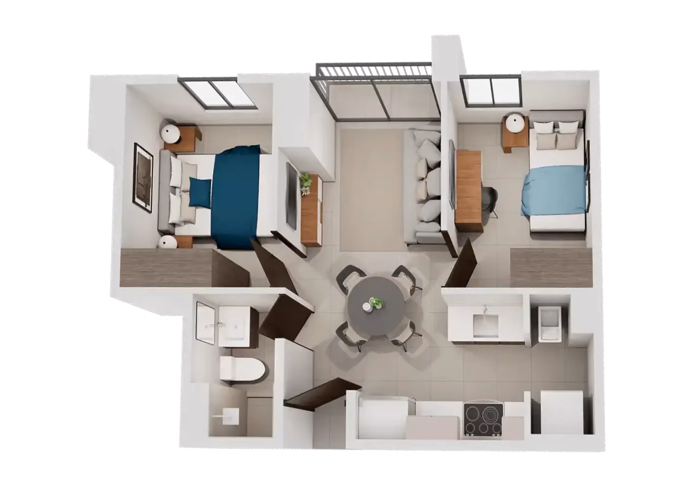 Plano de Nido A, apartamento de 45 m²