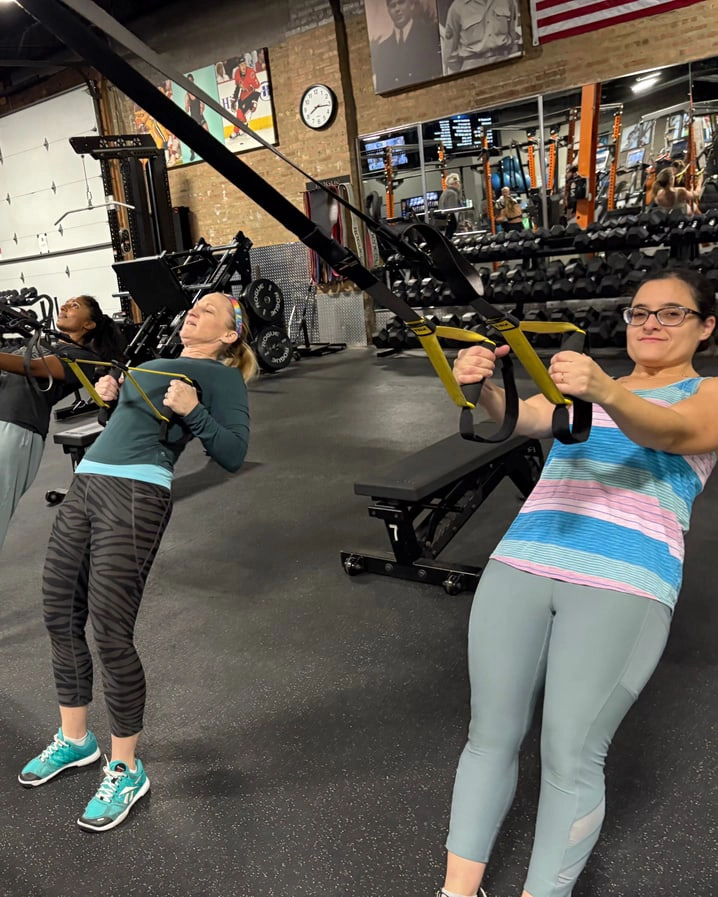 Larger-group classes at Three Bears Fitness, coached by people who guide you toward the right starting point for your experience.