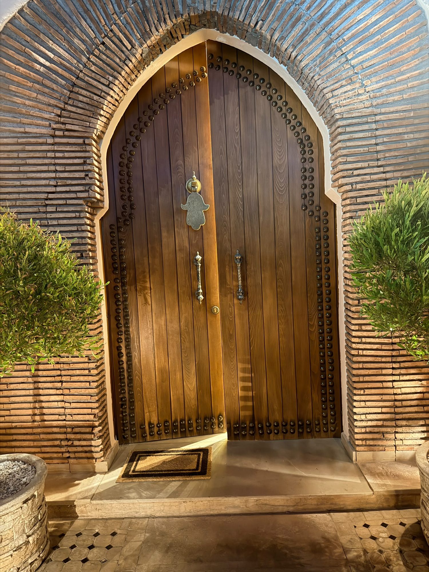 Porte d'entrée d'une demeure à Marrakech