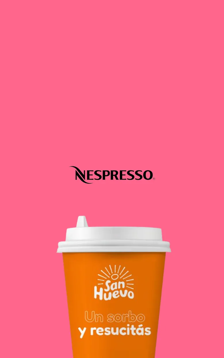 Café San Huevo con logo de Nespresso