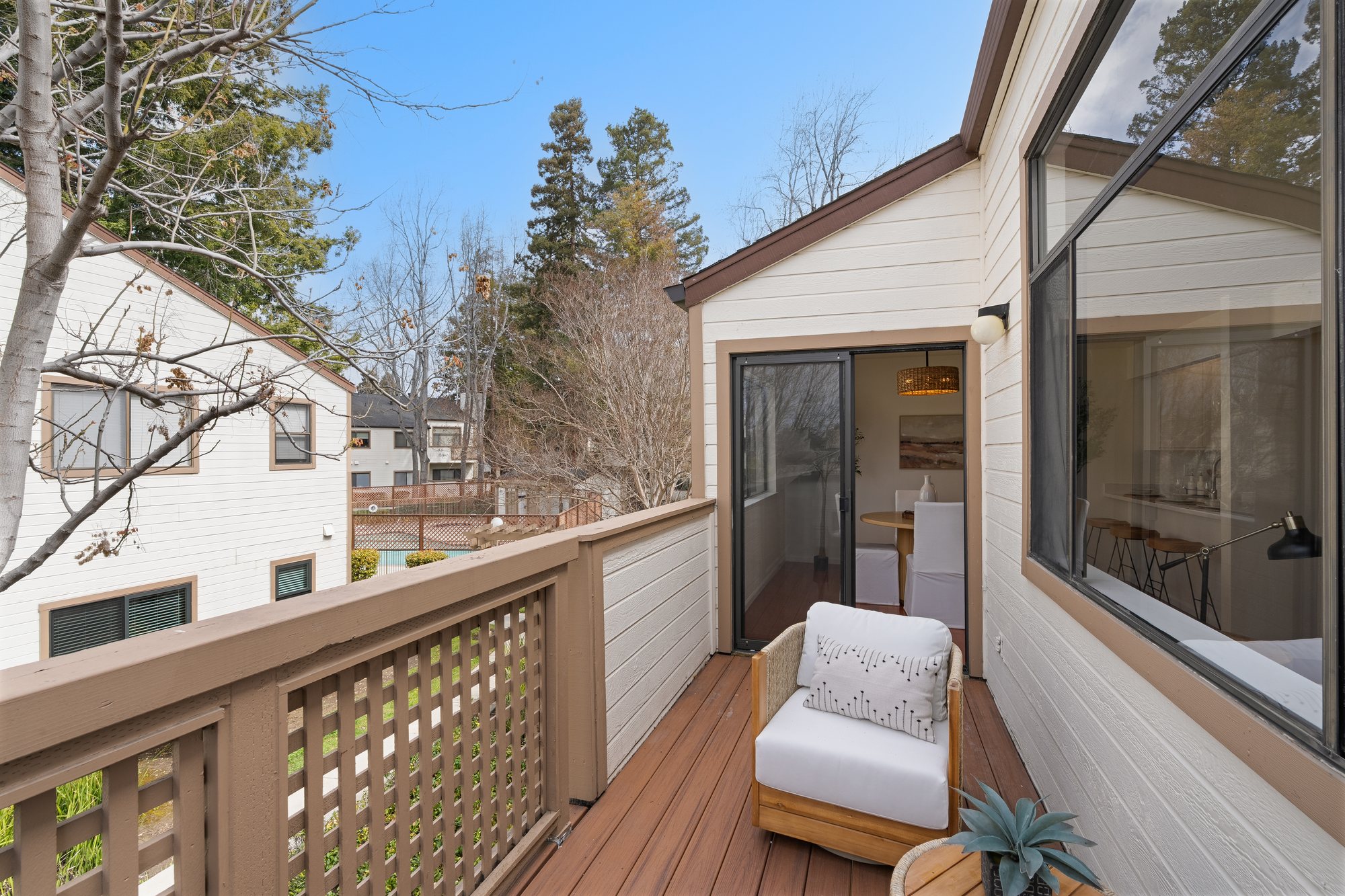 The balcony of a home in San Jose. Real estate photography by Lumiful Media