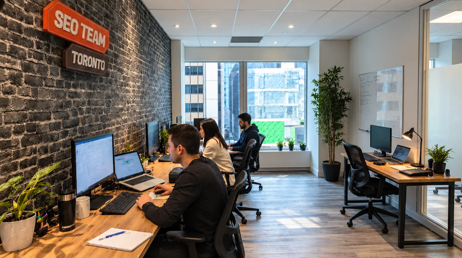 SEO Team consultants at work in the Toronto office