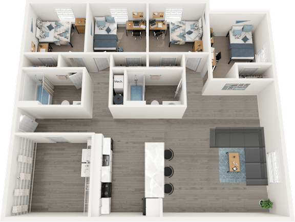 4x2 floor plan image layout