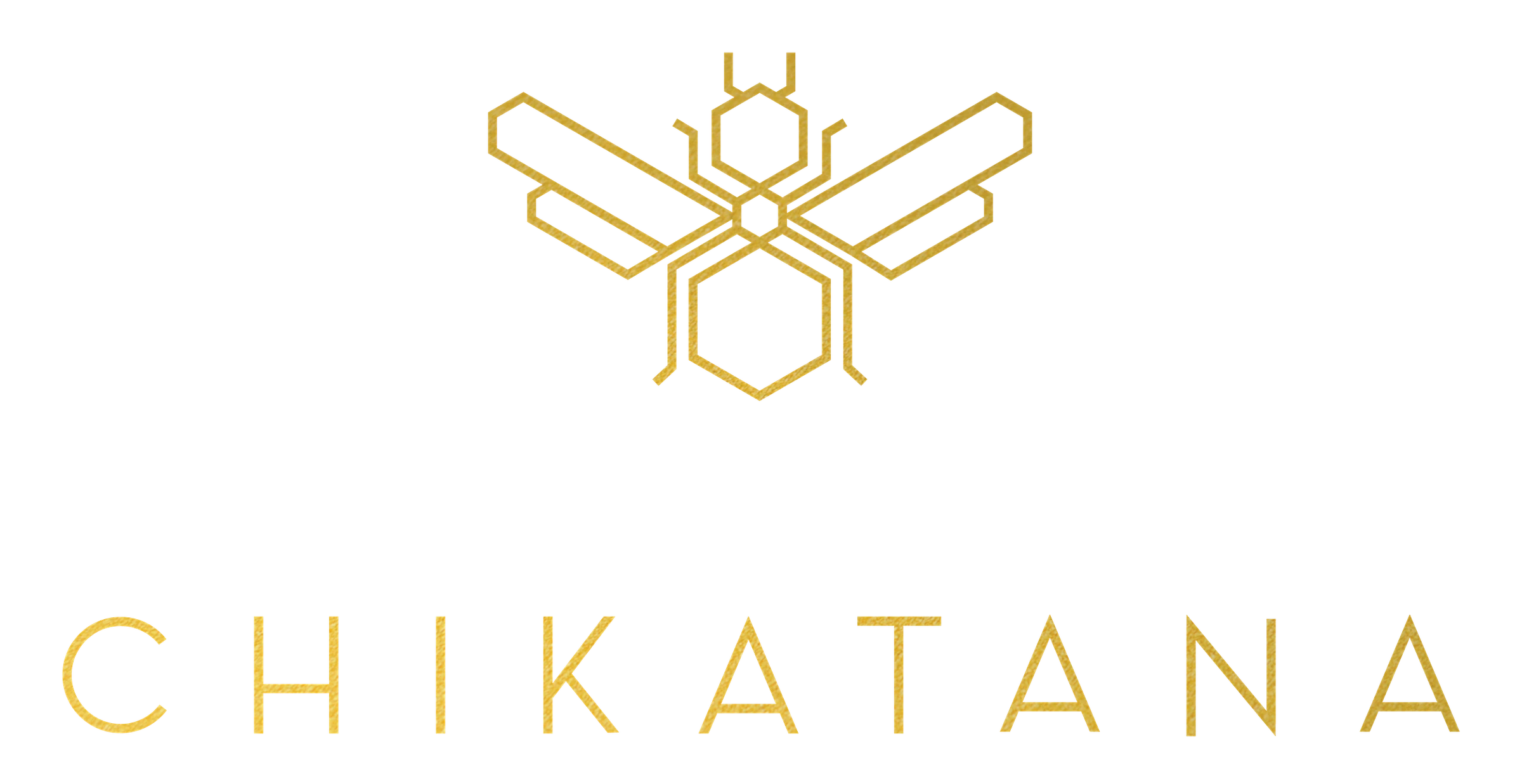 Chikatana’s original golden ant and wordmark