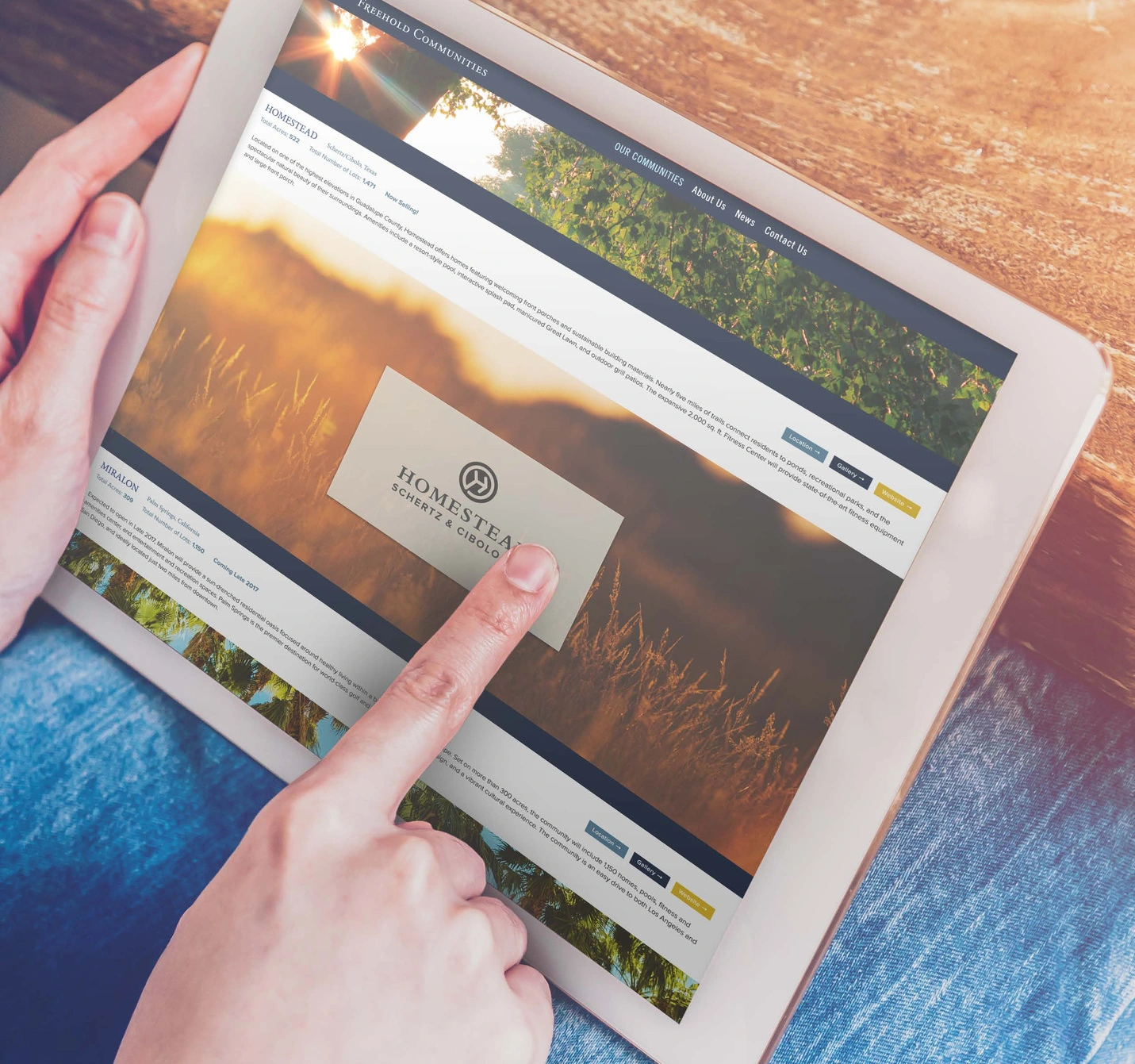 Freehold community-page concept / Original presentation mockup