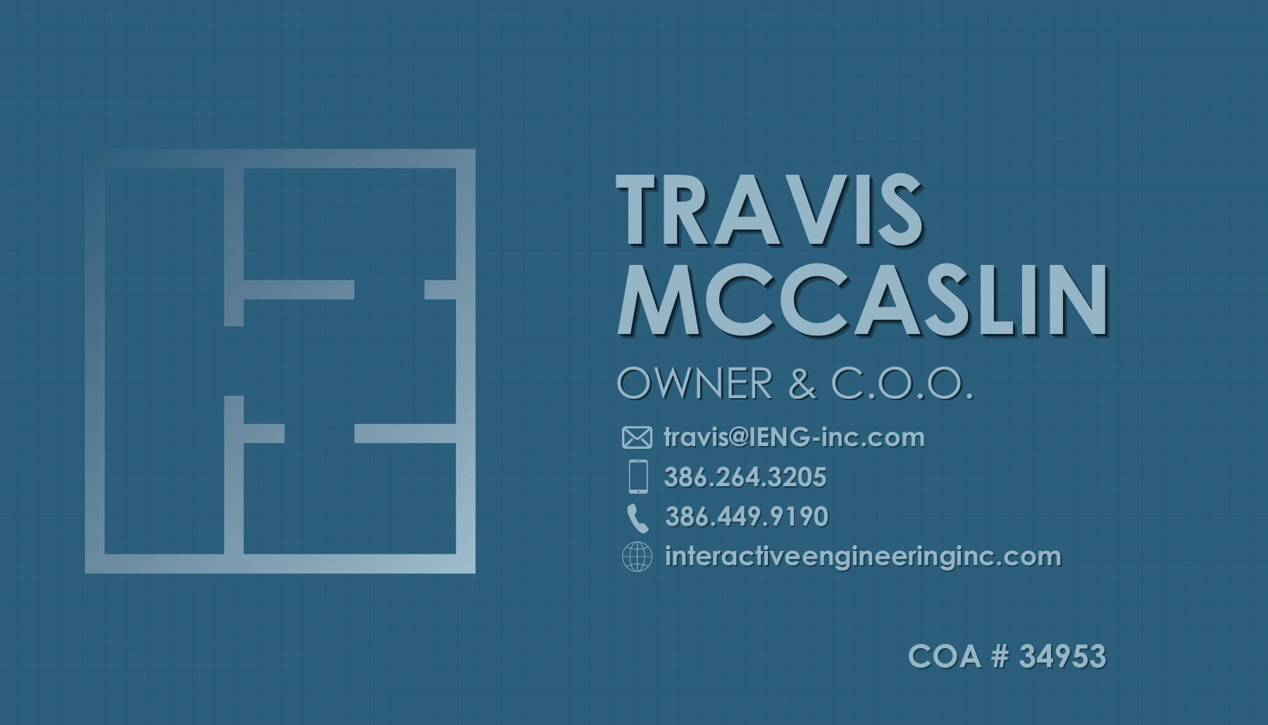 Reverse / Original business card artwork