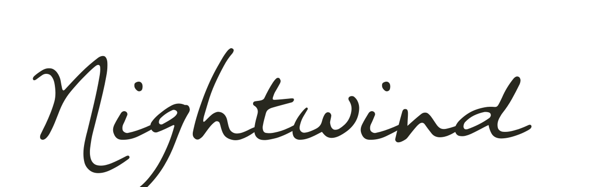 Nightwind typeface specimen