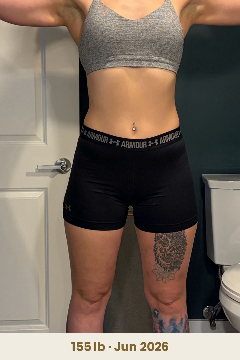 Sydney A. after, 155 lb