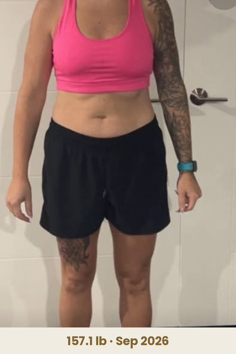 Brittany A. after, 157.1 lb