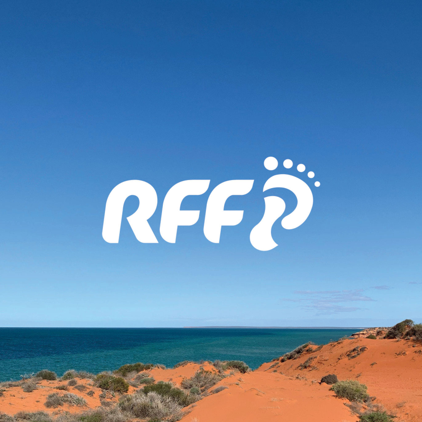 RFF Australia logo on blue sky background image of a Western Australia beach and foreshore.
