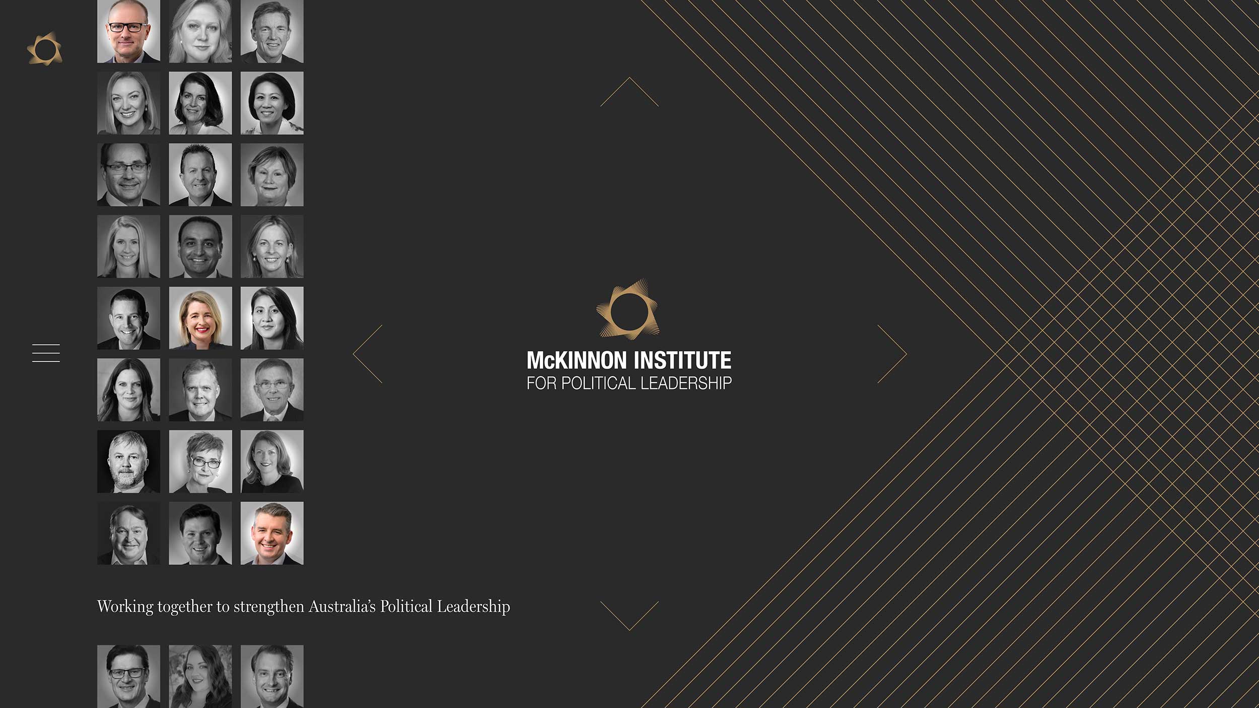 Brandops Creative Designs of McKinnon Institute website desktop layout.