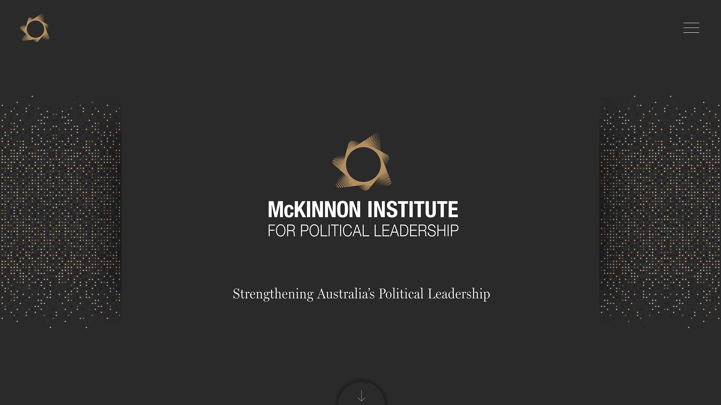Brandops Creative Designs of McKinnon Institute website desktop layout.