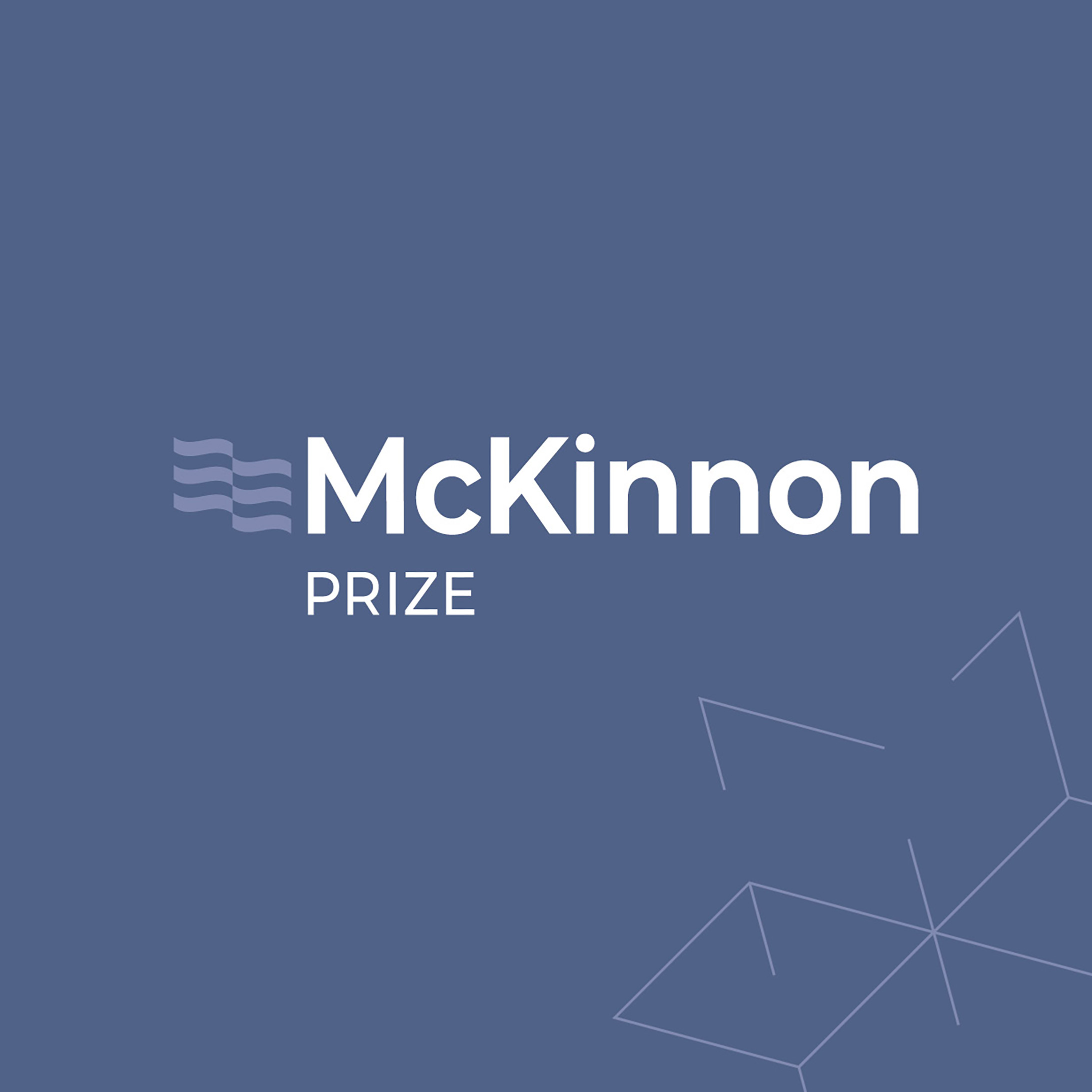 The McKinnon logo reversed on black background with branded stars coming in top and bottom.