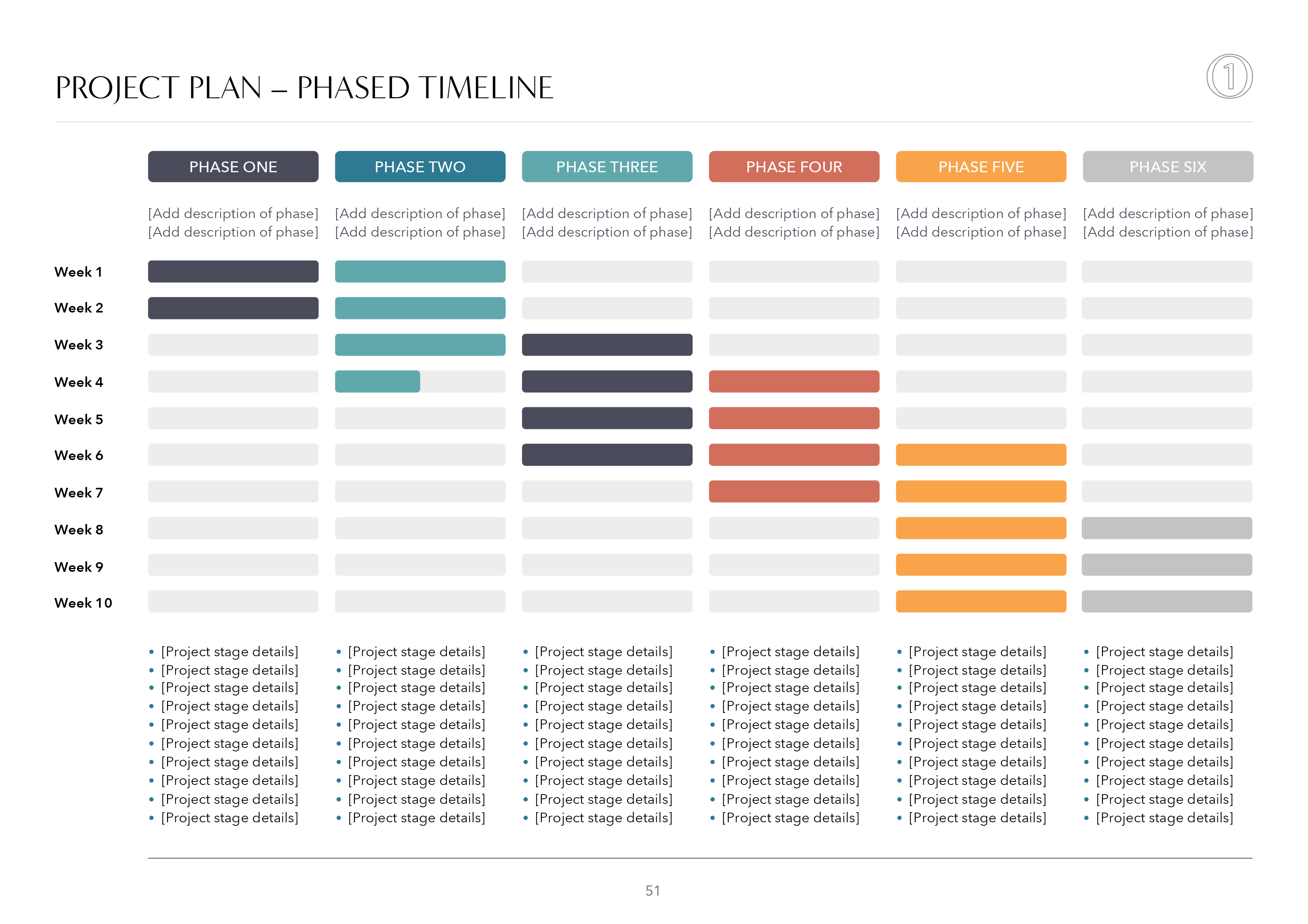 1 and One Consulting - diagram page from A4 PowerPoint proposal