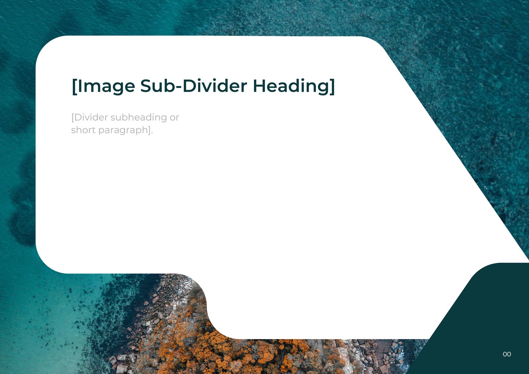 Viridios A4 template image divider page - green with forest green branding