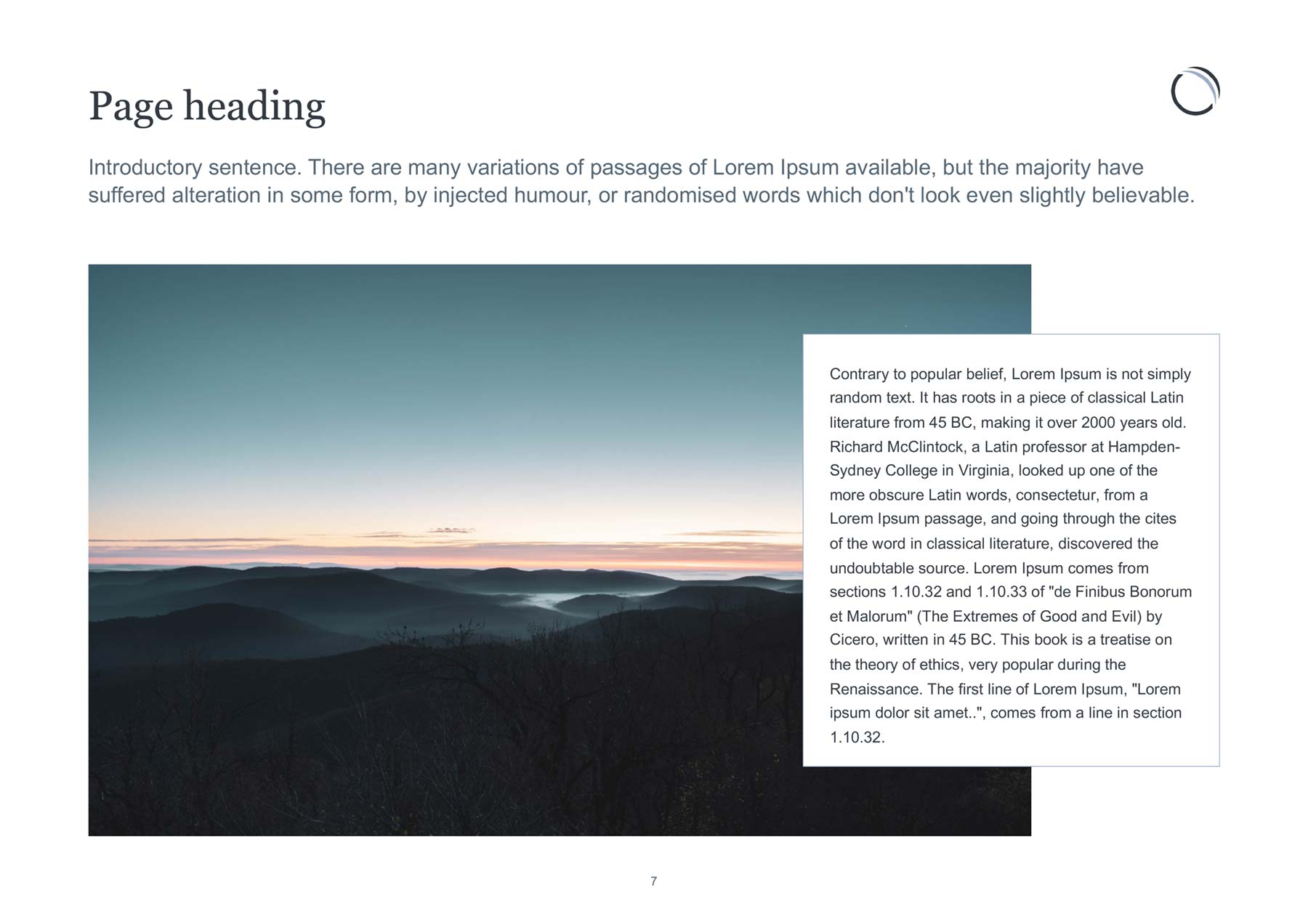Redbridge Capital - A4 landscape PowerPoint document with image on most of page and a box on left with text sitting inside it and also over the image