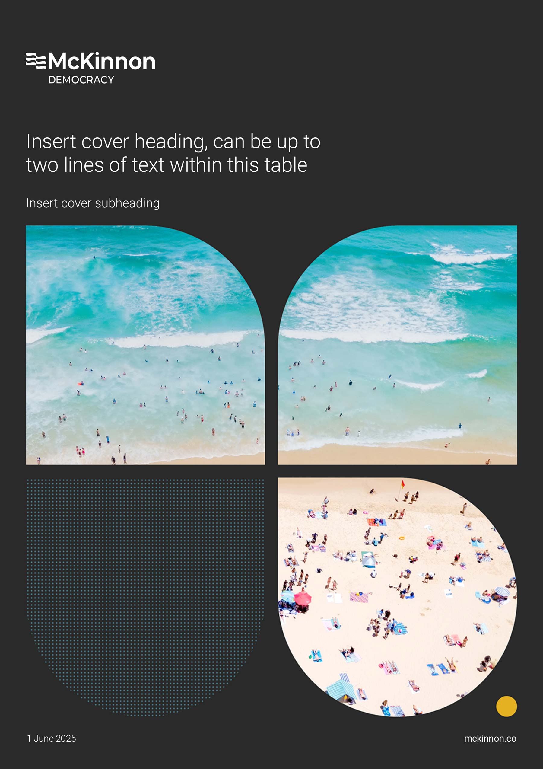 McKinnon A4 Word template - with image inside geometric shapes. McKinnon main brand template