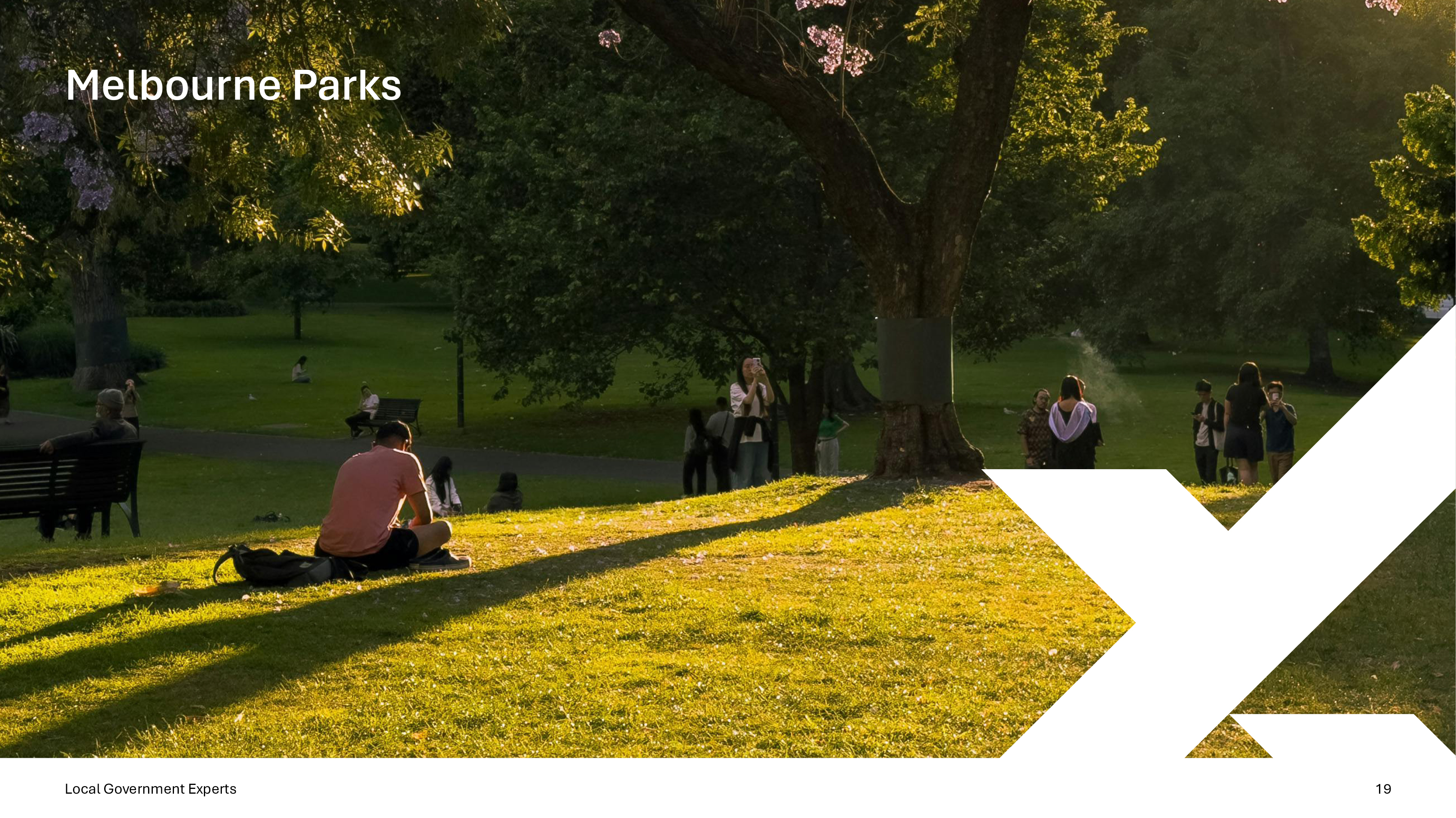 LGEX page layout with an image of a lady in the park