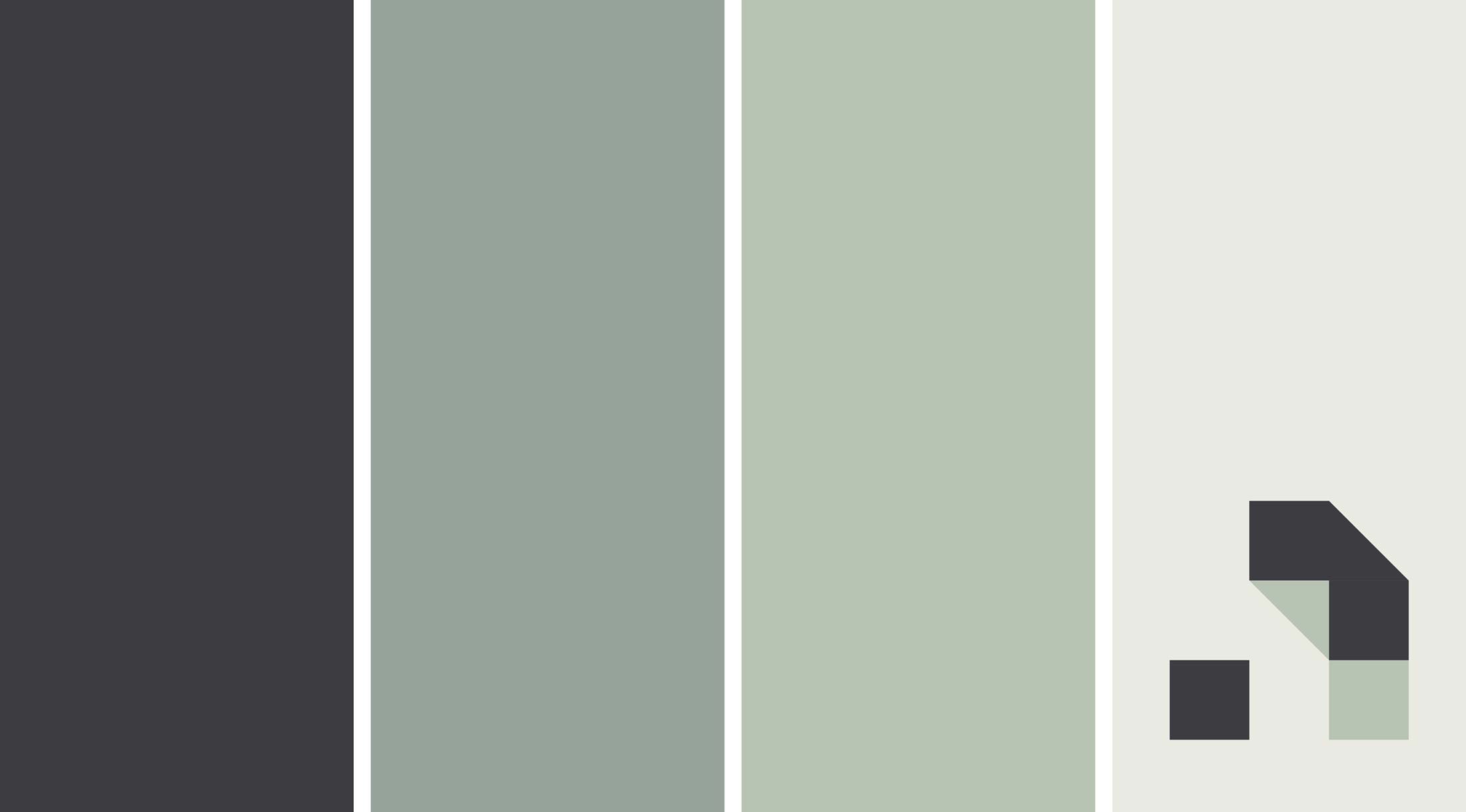 The Agenda Group colour palette with the brand icon on top of the brand cream colour