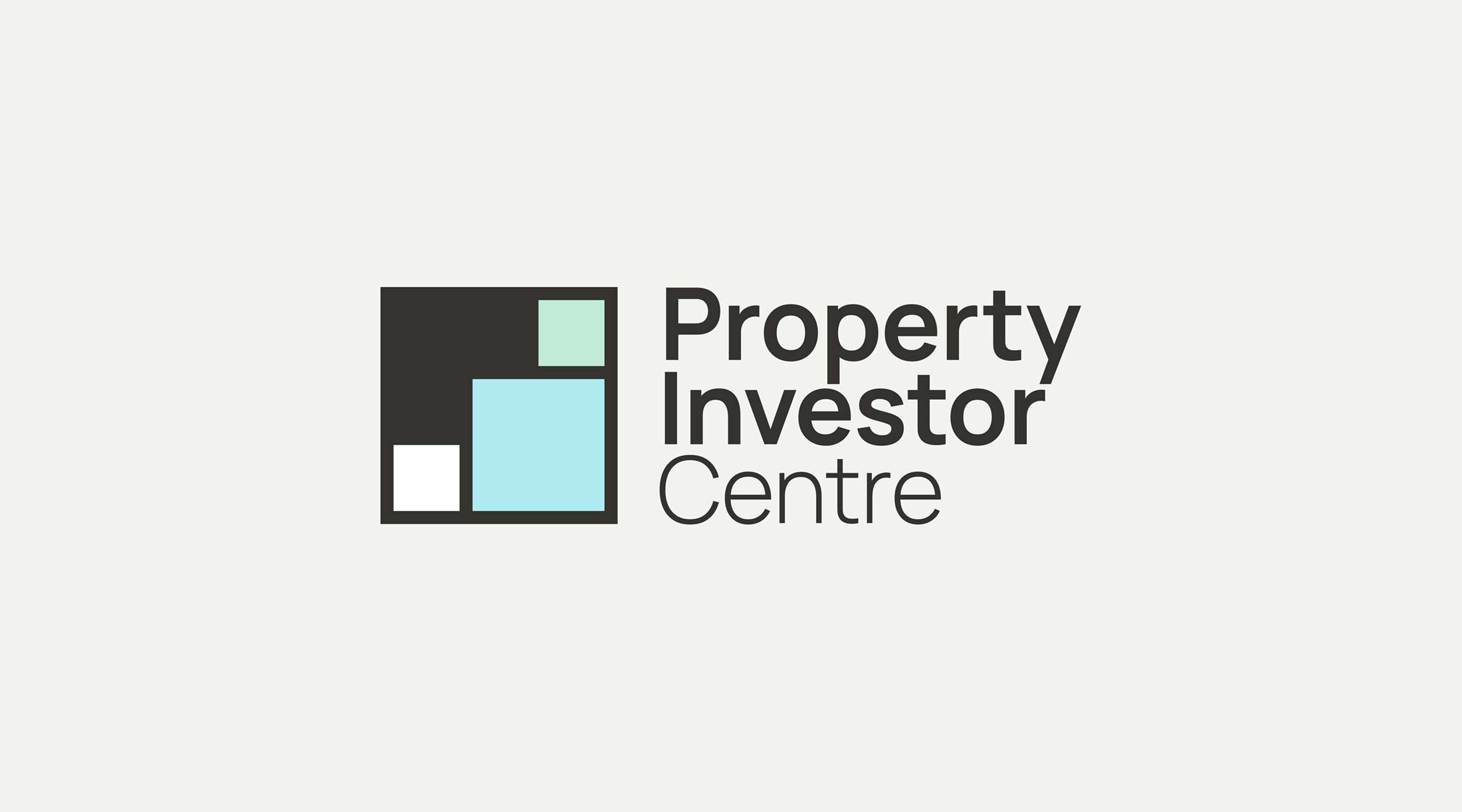 Property Investor Centre logo in middle of light coloured background rectangle