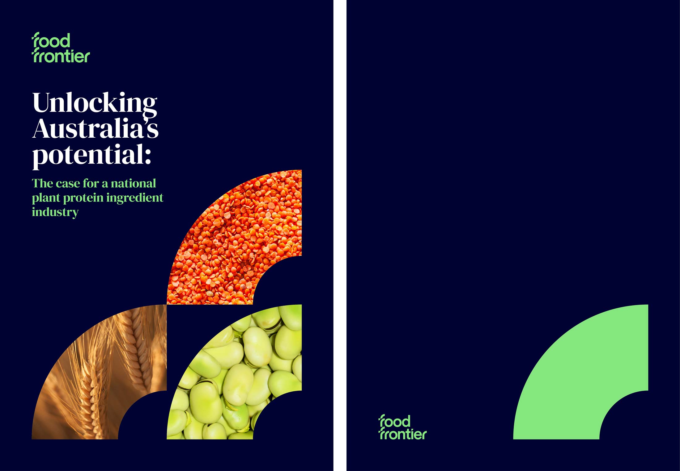 Food Frontier navy front and back covers for the ingredients report